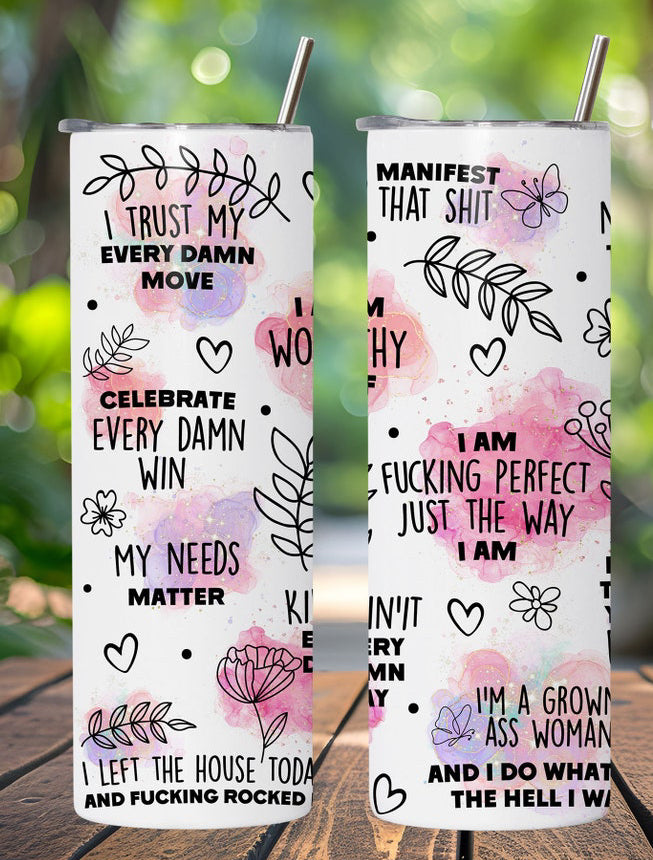 “Swear affirmations” 20oz tumbler